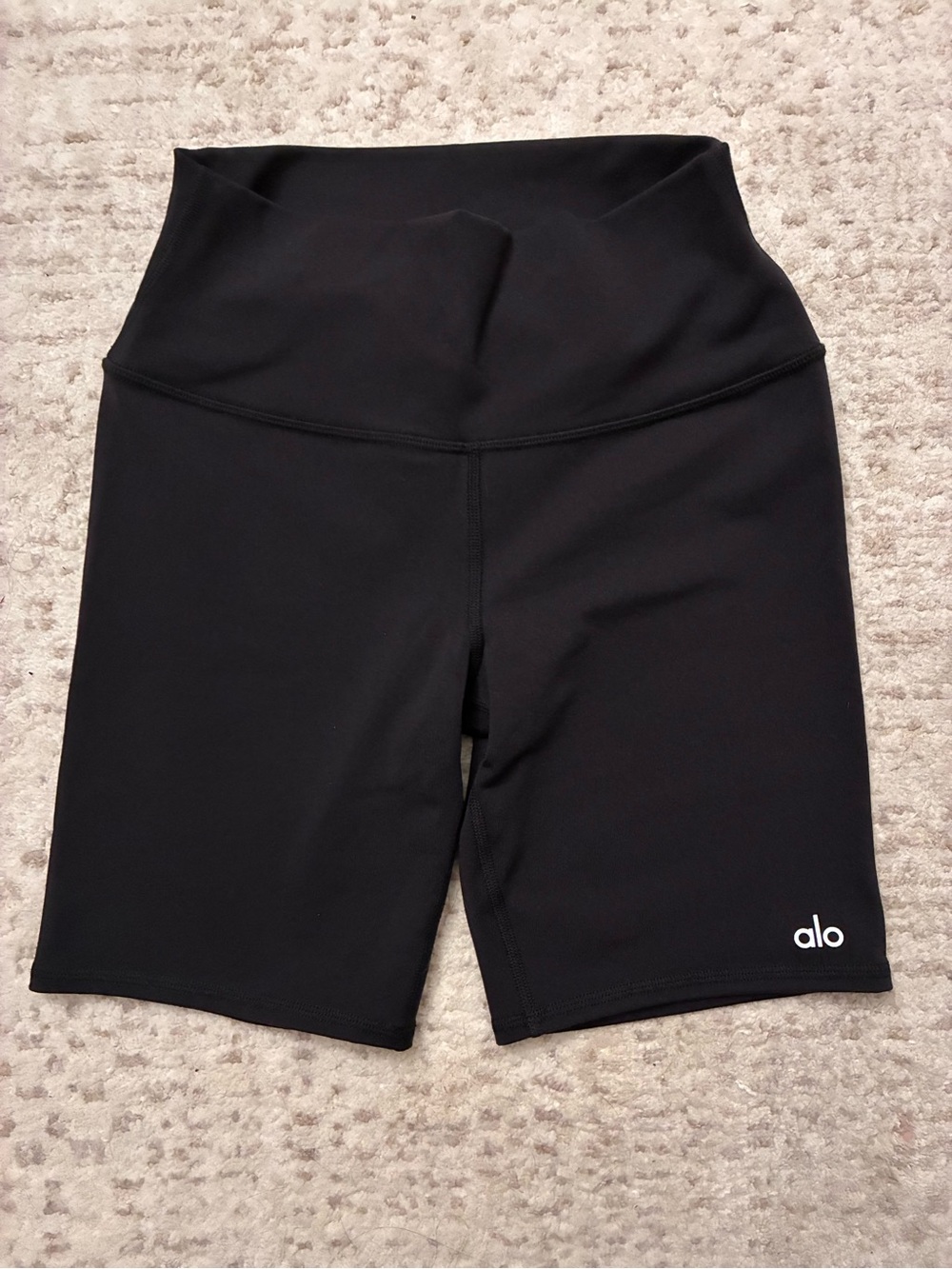 Alo Yoga Black High-Waist Biker Shorts Women’s 5” Athletic Workout Size M